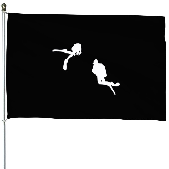 Diver Diving Snorkeling Swimming Goggles Sea Life House Flags