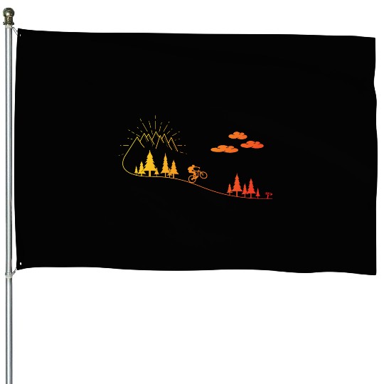MTB mountain bike cycling bicycle kids House Flags