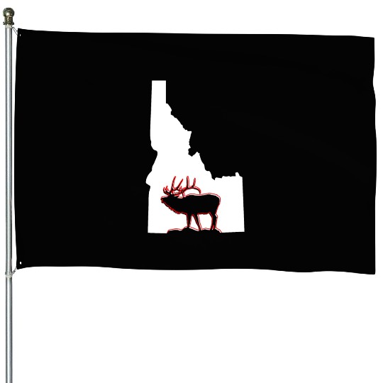 Idaho state with outline of Elk inside combi House Flags