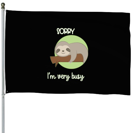 Sloth Animal House Flags