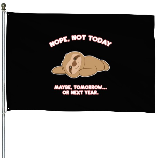 Sloth Animal House Flags