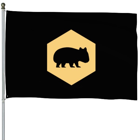 Wombat Australia Animal Welfare Wilderness Gift House Flags