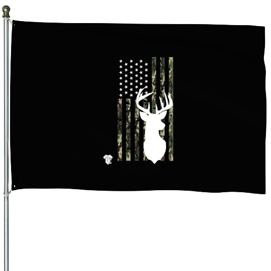 Hunting Hunters Deer Camouflage House Flags