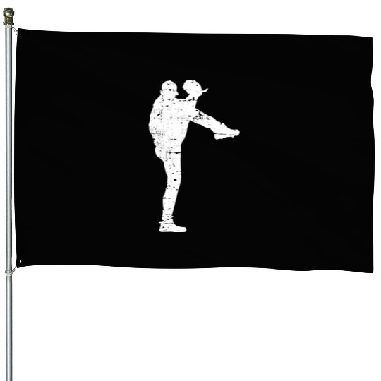 Baseball Pitcher House Flags