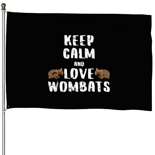 Wombat Love House Flags