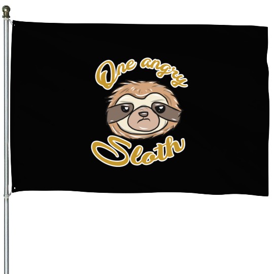Sloth Animal House Flags