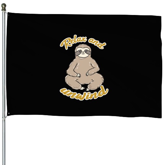 Sloth Animal House Flags