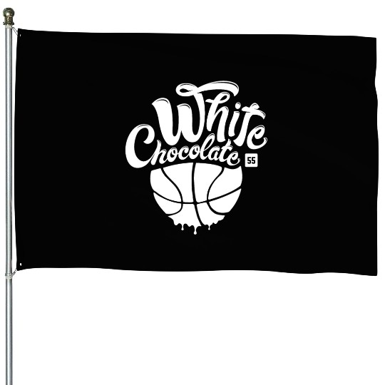White Chocolate Basketball Legend House Flags