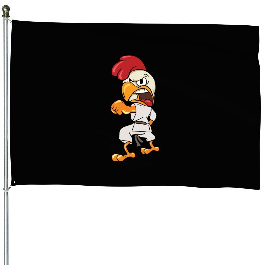 Ninja Chicken Karate Fencing Martial Arts House Flags