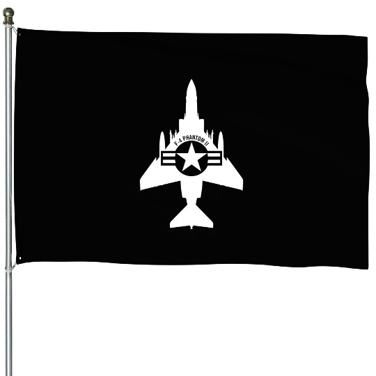 F-4 Phantom II Military Fighter Jet Airplane House Flags