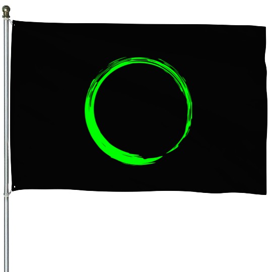 Circle Design Green House Flags