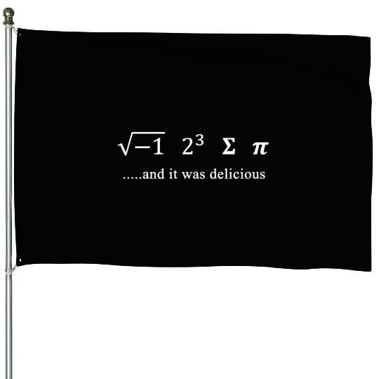 I Ate Some Pi and It Was Delicious Math Pun 3.14 P House Flags