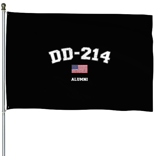 Dd 214 Us Armed Forces Alumni Usa Flag Vintage House Flags