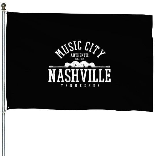 Nashville Music City Tennessee Country Music Gift House Flags