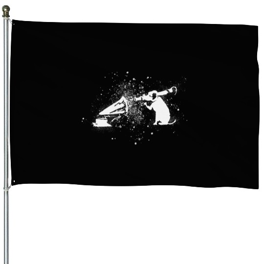 Banksy Rocket Dog HMV Splash Paint Artwork House Flags