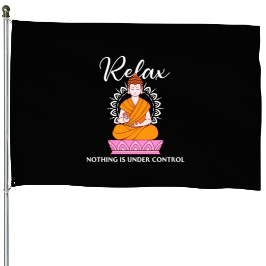 Buddha Quote india hindu shanti Buddhist Relax House Flags