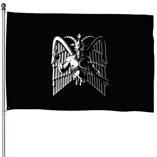 Dark Goat Baphomet - Satanic Lucifer Beelzebub House Flags