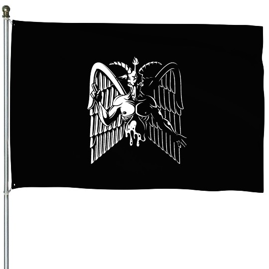 Dark Goat Baphomet - Satanic Lucifer Beelzebub House Flags