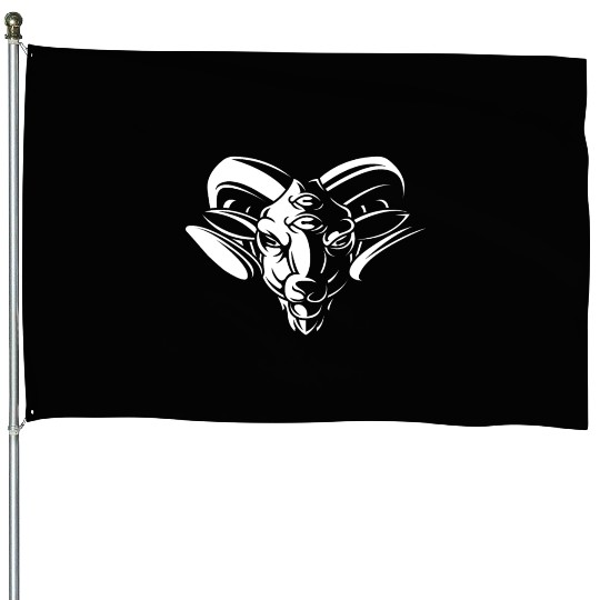 Dark Goat Baphomet - Satanic Lucifer Beelzebub House Flags