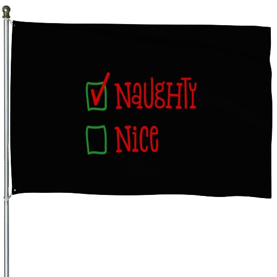 NaughtyNice Christmas Gift Idea House Flags