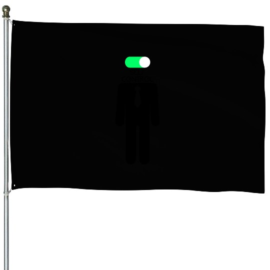 Brain Self Control Turn Off Relax Work Mode On House Flags