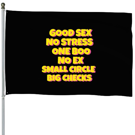 Good sx No Stress One Boo No Ex Small Cycle Meme House Flags