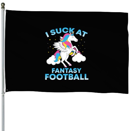 I Suck At Fantasy Football Funny Football Lover House Flags
