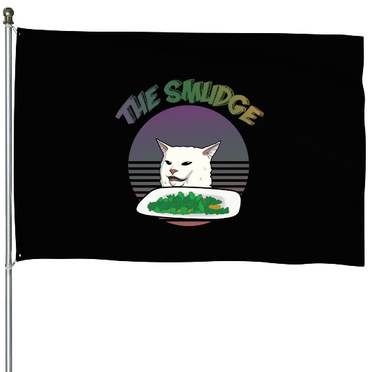 Smudge The Cat Meme House Flags
