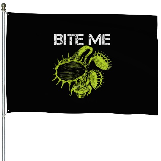 Carnivorous Plant Venus Fly Trap Lover Bite Me House Flags