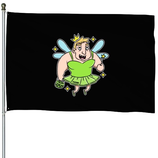 Tooth Fairy tales funny mouth Magic Kids Gift House Flags