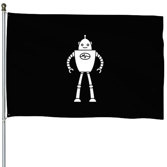 Robot from the Future House Flags