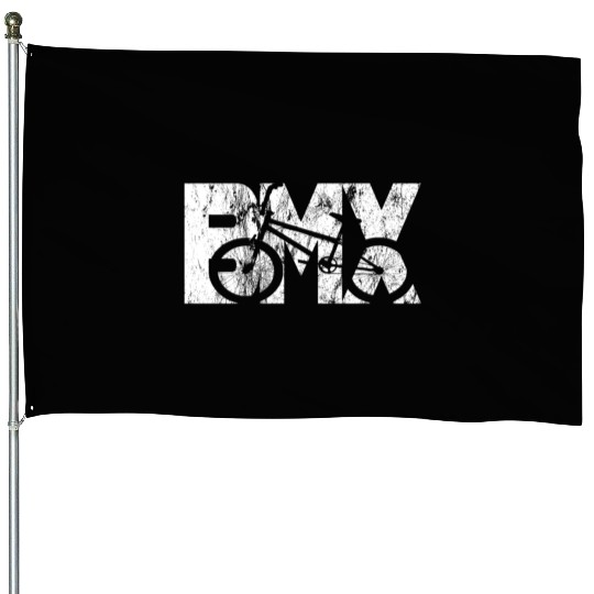 Cool Vintage BMX bike fan racing for boys kids House Flags