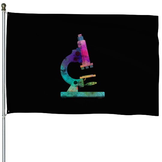 Medical Microscope Biological Scientist Microscopy House Flags