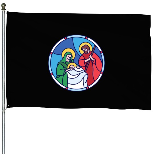 Josef Maria Jesus Jesus birth Bethlehem Christmas House Flags