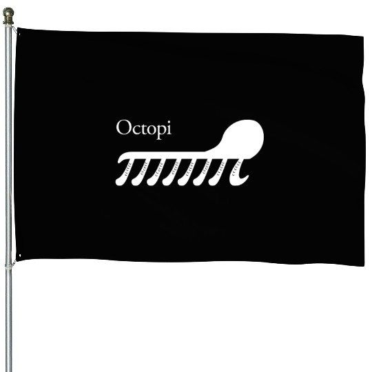 Octopi Pi Octopus Math Geek 3.14 Pi Day House Flags