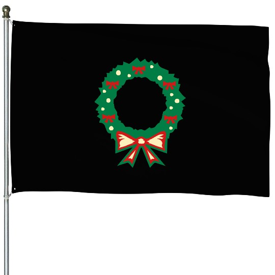 christmas wreath House Flags
