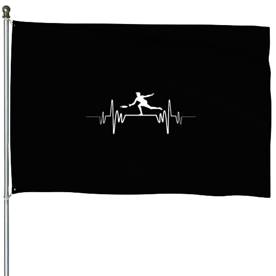 Ultimate Frisbee Heartbeat House Flags Disc Golf