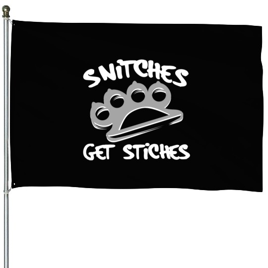 Cool Thug Life House Flags For Gangster "Snitches Get