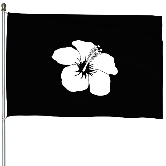 Classic Hawaii Hibiscus Flower House Flags