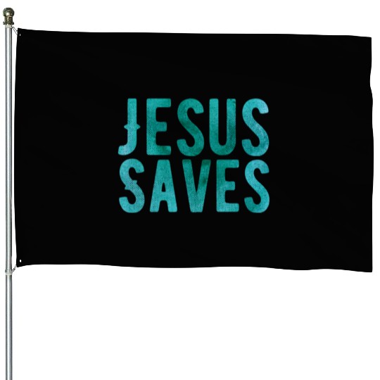 Christian Store - Jesus Saves - Christian House Flags