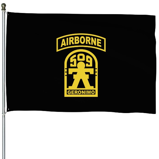 Geronimo 509th Airborne Parachute Infantry US Army House Flags
