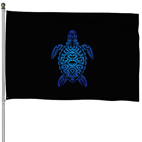 tribal turtle House Flags