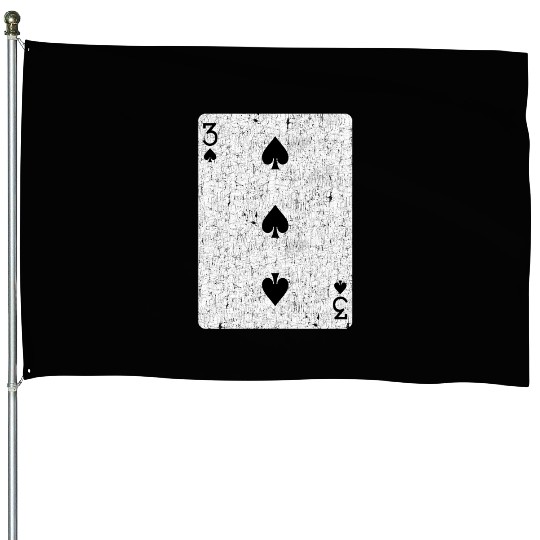 three of spades playing card House Flags