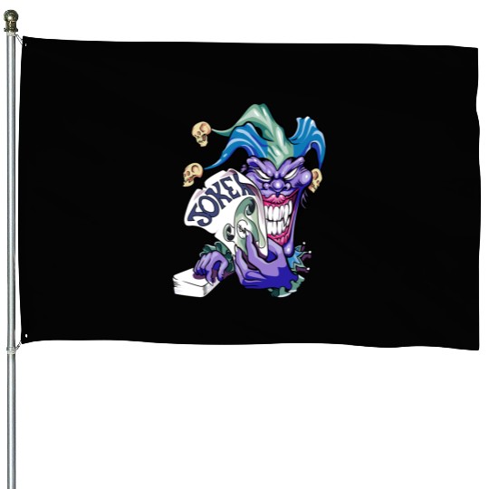 Joker with cards House Flags