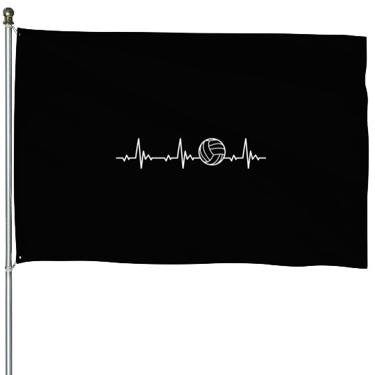 Volleyball heartbeat for volleyball players House Flags
