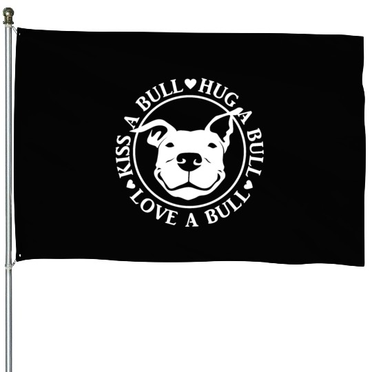 Love-A-Bull Pitbull Bully Dog Rescue House Flags