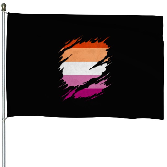 Lesbian Pride Flag Ripped Reveal House Flags