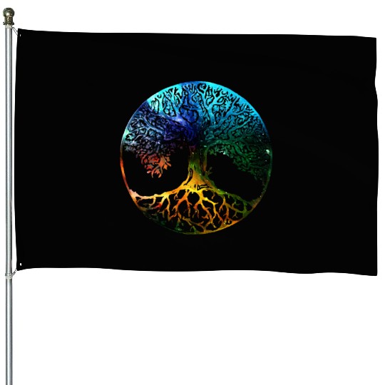 Tree of Life Mandala House Flags