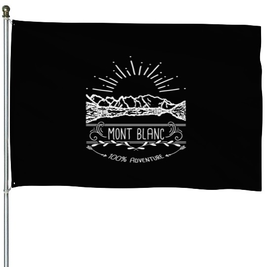 Mont Blanc Mountain Alps France House Flags