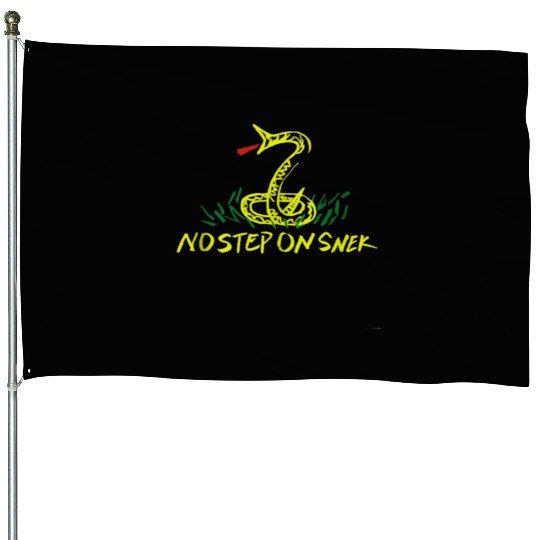 Patriotic No Step on Snek Hand Drawn Gadsden House Flags